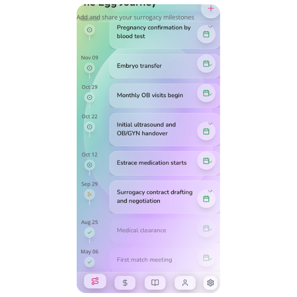 TheEgg App Milestone Tracking
